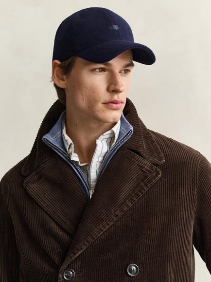 GANT Tonal Shield Wool Rich Cap, Classic Blue - view 2, Classic Blue