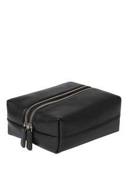 OSPREY LONDON Double Zip Small Wash Bag, Black - view 2, Black