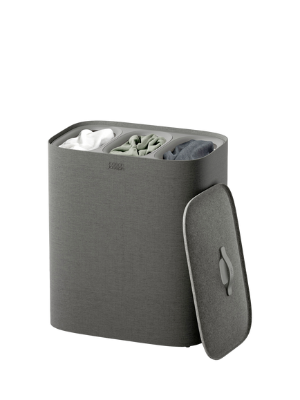 Joseph Joseph Tota 2 Trio Laundry Basket, 90L, Forest Grey