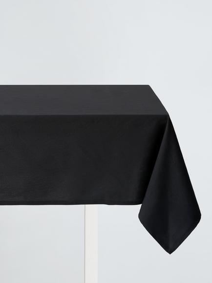 John Lewis Rectangular Cotton Tablecloth, 250 x 160cm, Black, Black