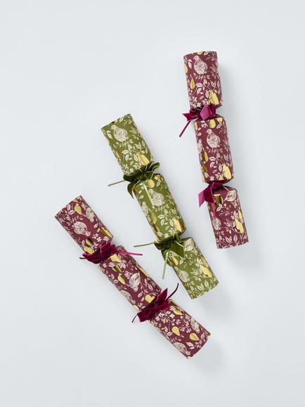 John Lewis Partridge Luxury Christmas Crackers, Pack of 6 - view 2, Multi Colour