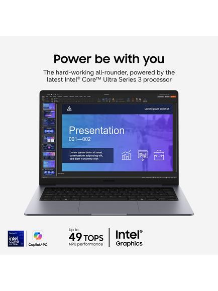 Samsung Galaxy Book6 Laptop, Intel Core Ultra 7 Processor, 16GB RAM, 512GB SSD, 14” WUXGA, Grey - view 2, Grey