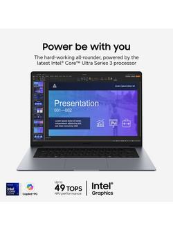 Samsung Galaxy Book6 Laptop, Intel Core Ultra 7 Processor, 16GB RAM, 512GB SSD, 16” WUXGA, Grey - view 2, Grey