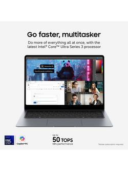 Samsung Galaxy Book6 Pro Laptop, Intel Core Ultra 7 Processor, 16GB RAM, 512GB SSD, 14” WQXGA+, Grey - view 2, Grey