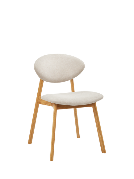 John Lewis Demi Dining Chair, Oak/Natural, Oak/Latte