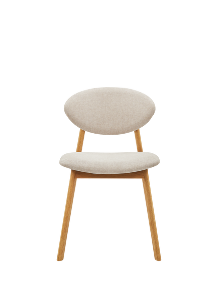 John Lewis Demi Dining Chair, Oak/Natural - view 2, Oak/Latte