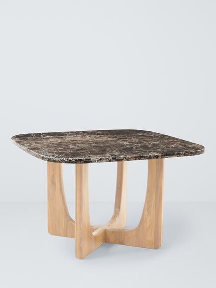 John Lewis Pierro 4 Seater Marble Top Dining Table, Oak