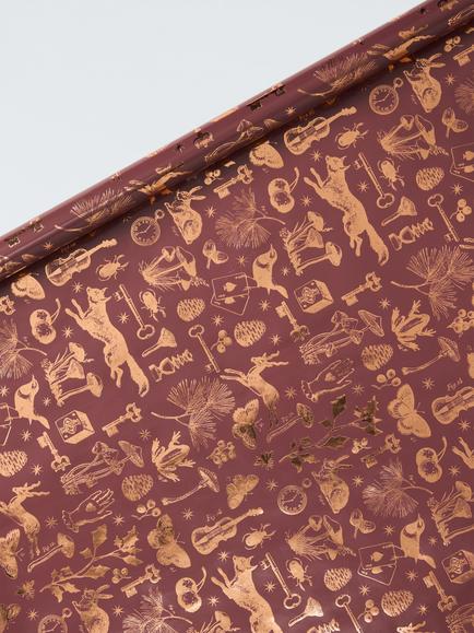 John Lewis Copper Foiled Wrapping Paper, L4m, Copper