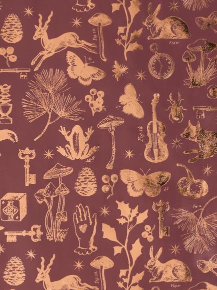 John Lewis Copper Foiled Wrapping Paper, L4m - view 2, Copper