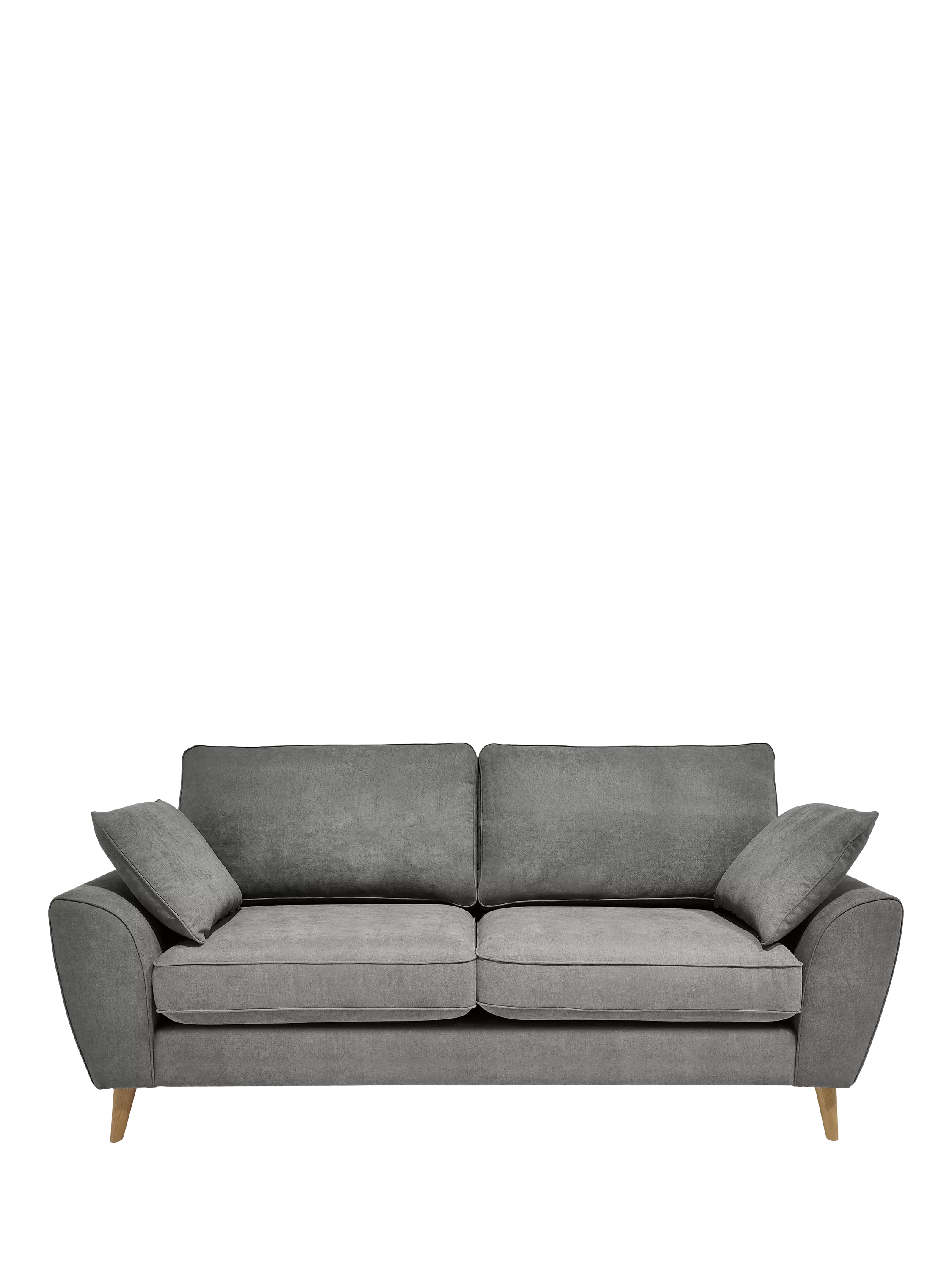 John Lewis Ambleside Large 3 Seater Sofa, Light Leg, Chenille Grey