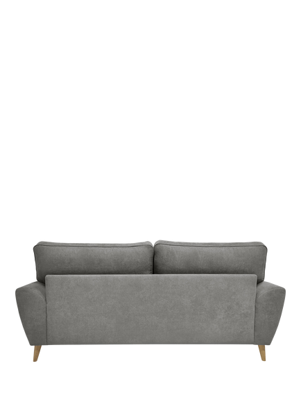 John Lewis Ambleside Large 3 Seater Sofa, Light Leg, Chenille Grey - view 2, Chenille Grey