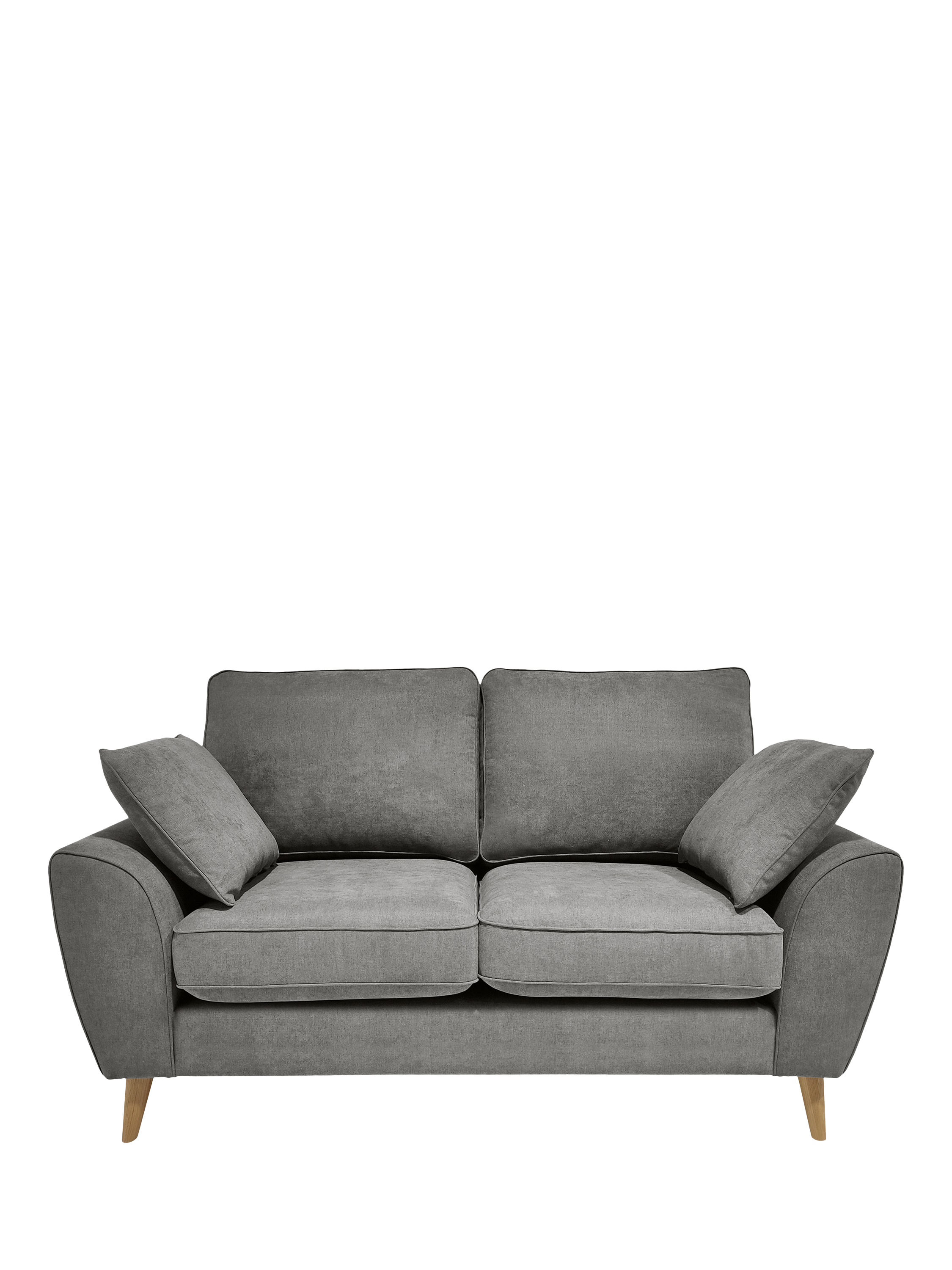 Ambleside Range, John Lewis Ambleside Small 2 Seater Sofa, Light Leg, Chenille Grey