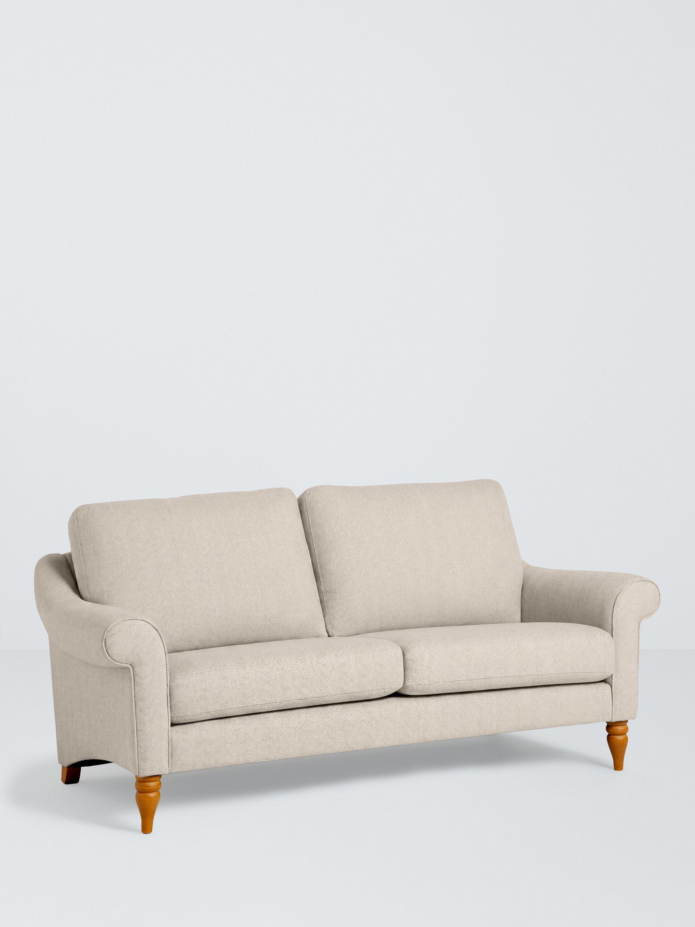 Camber Range, John Lewis Camber Large 3 Seater Sofa, Light Leg, Easy Clean Herringbone Wool Marshmallow