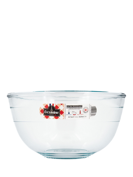 Ôcuisine Glass Mixing Bowl, 2.3L, Clear, Clear
