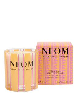NEOM Wellbeing London Great Day Single Wick Candle, 185g, Multi