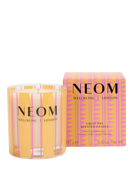 NEOM Wellbeing London Great Day Single Wick Candle, 185g, Multi
