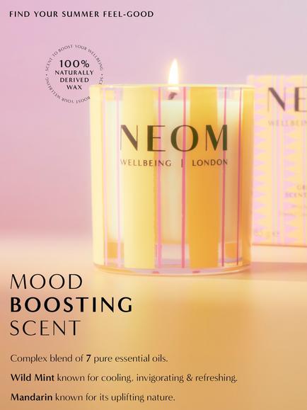 NEOM Wellbeing London Great Day Single Wick Candle, 185g - view 2, Multi