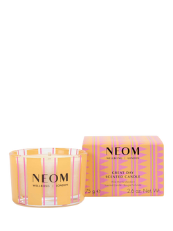 NEOM Wellbeing London Great Day Travel Candle, 75g, Multi