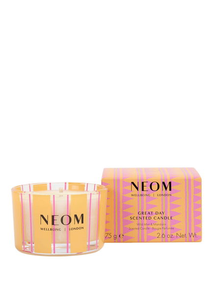 NEOM Wellbeing London Great Day Travel Candle, 75g, Multi