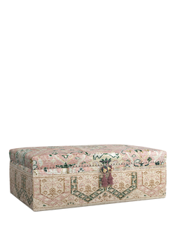 OKA Elsdon Ottoman, Seafoam, Washed Rose