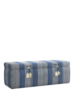 OKA Palayam Ottoman, Blue - view 2, Blue