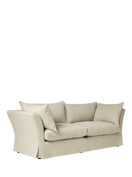 OKA Avitus 3 Seater Sofa, Flax, Flax
