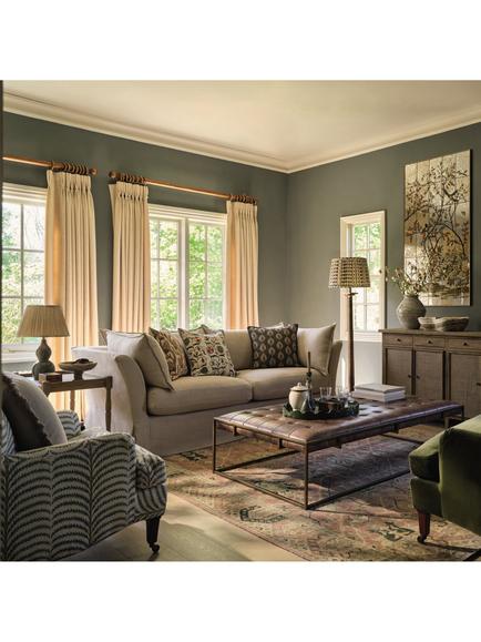 OKA Avitus 3 Seater Sofa, Flax - view 2, Flax