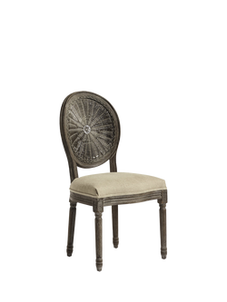 OKA Washakie Linen Upholstered Dining Chair, Wild Oats, Wild Oats
