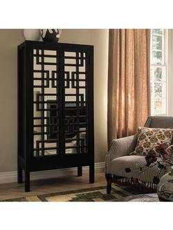 OKA Katsura Mirrored Cabinet, Black - view 2, Black