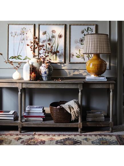 OKA Upton Console Table, Burnt Oak - view 2, Burnt Oak