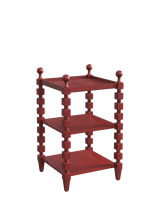 OKA Huxley Side Table, Brushed Red