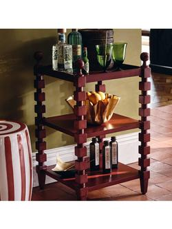 OKA Huxley Side Table, Brushed Red - view 2, Brushed Red