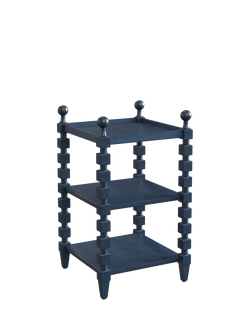 OKA Huxley Side Table, Pure Indigo, Pure Indigo