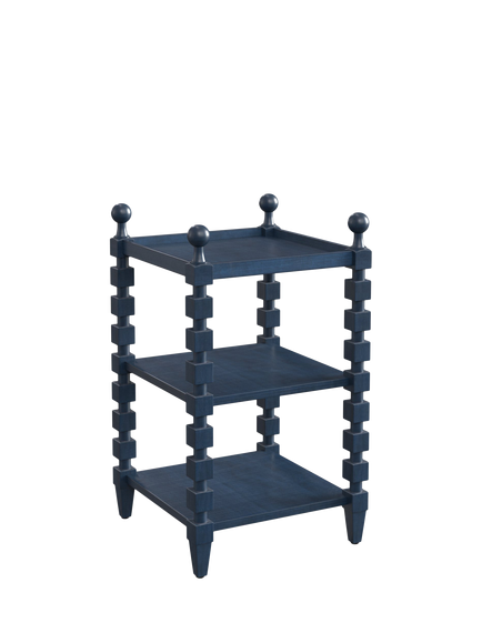 OKA Huxley Side Table, Pure Indigo, Pure Indigo