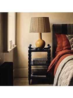 OKA Huxley Side Table, Pure Indigo - view 2, Pure Indigo