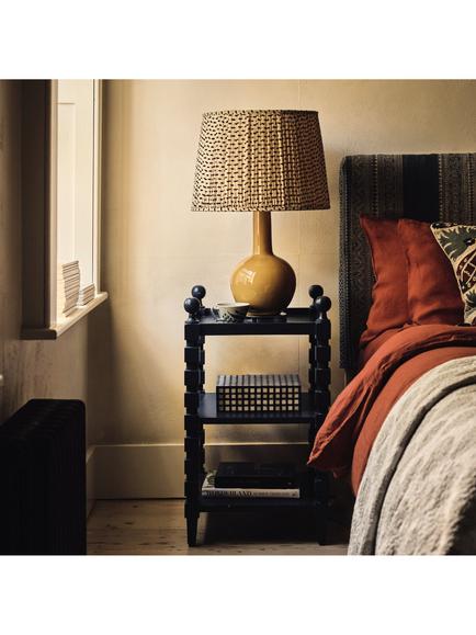OKA Huxley Side Table, Pure Indigo - view 2, Pure Indigo