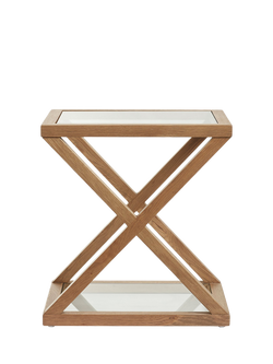 OKA Marylebone Side Table, Weathered Oak - view 2, Weathered Oak