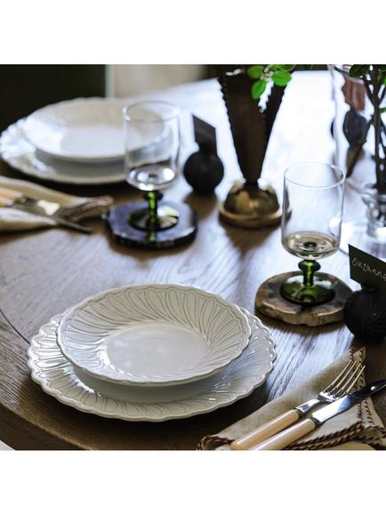 OKA Nephele Ceramic Dinner Plate, Set of 4, 29cm, White - view 2, White