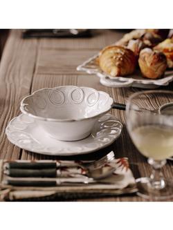 OKA Nephele Ceramic Side Plate, Set of 4, 23cm, White - view 2, White