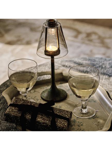 OKA Ranelagh Etched Glass Large Wine Goblet, Set of 4, 610ml, Clear - view 2, Clear