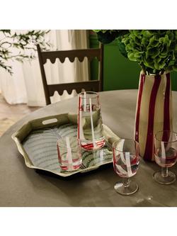 OKA Areca Palm Leaf Scroll Tray, Putting Green - view 2, Putting Green