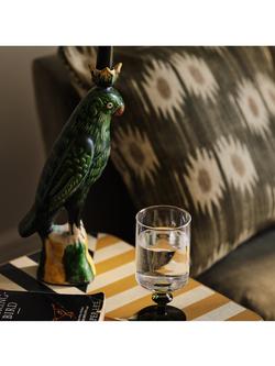 OKA Althea Ceramic Parrot Candle Holder, Dark Green - view 2, Dark Green