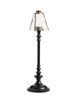 OKA Barton Candle Holder, Black, Black/Brass