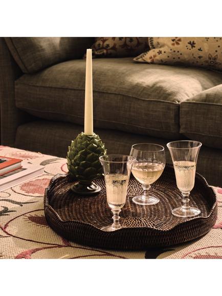 OKA Chianti Artichoke Candle Holders, Set of 2, Green - view 2, Green