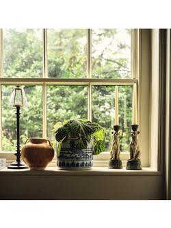 OKA Lakadema Leopard Candle Holders, Set of 2, Green - view 2, Multi