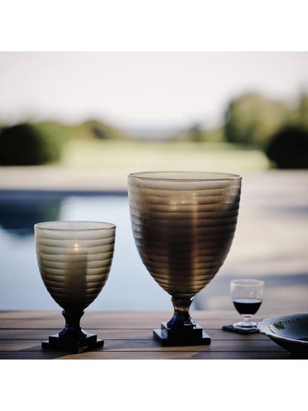 OKA Liora Candle Holder, Taupe - view 2, Taupe