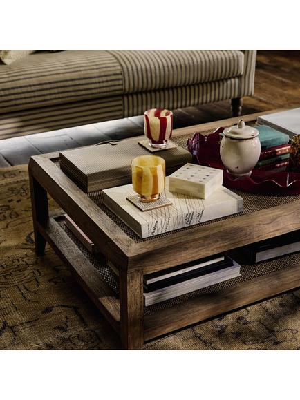 OKA Astley Stripe Candle Holders, Set of 2, Multi - view 2, Multi