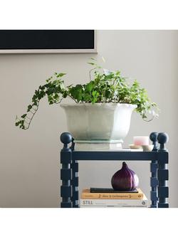 OKA Campanula Ceramic Indoor Planter, 36cm, Off White - view 2, Off White