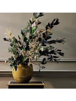 OKA Cicero Ceramic Pot Vase, H24cm, Mustard - view 2, Mustard