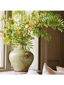 OKA Huai Porcelain Pot Vase, H33cm, Olive - view 2, Olive